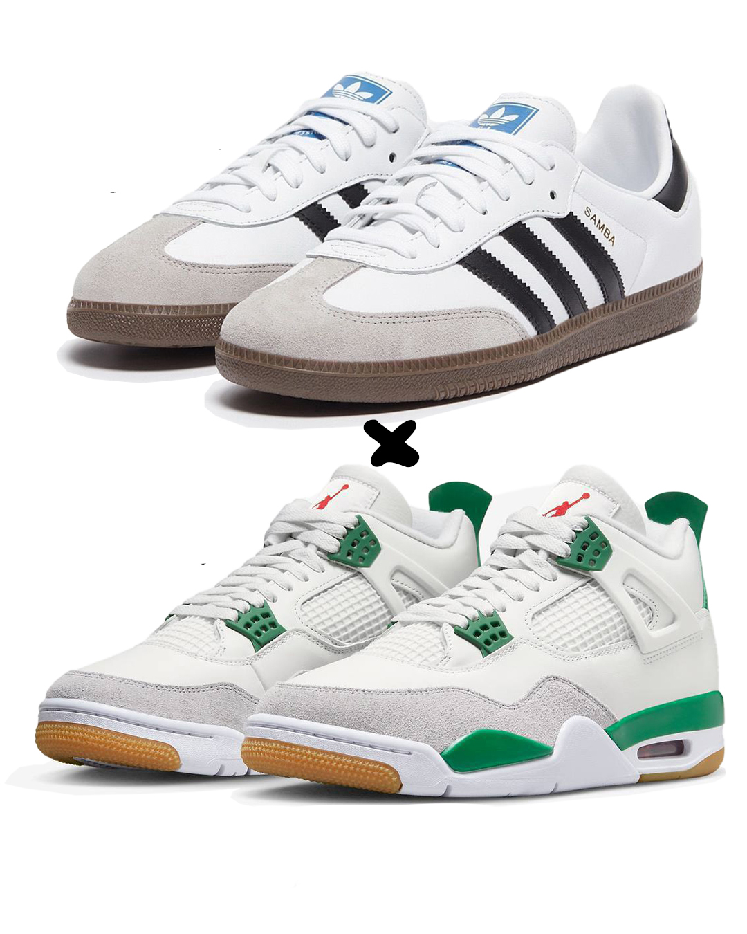  adidas Samba OG  X.  Nike Air Jordan 4 Retro SP x Nike SB "Pine Green"